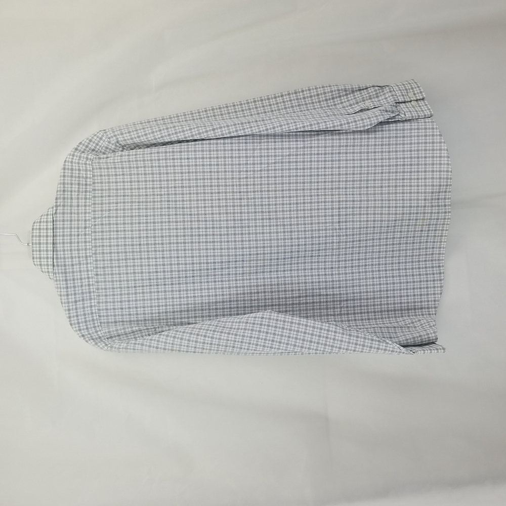 MICHAEL MICHAEL KORS White Gray Plaid Oeko-Tex Button Down Shirt in Shadow - Picture 9 of 14